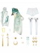 Game Genshin Impact Zibai Outfit Printed Version Halloween Cosplay Costume Set