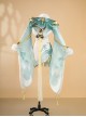Game Genshin Impact Zibai Outfit Printed Version Halloween Cosplay Costume Set