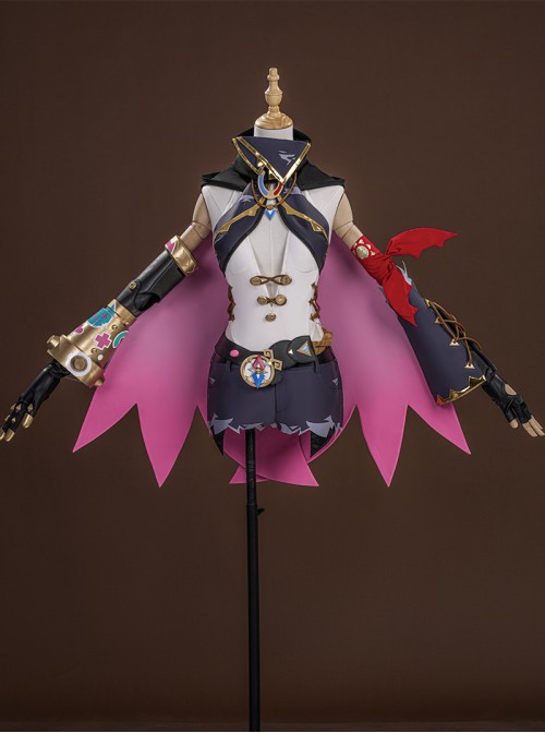 Game Genshin Impact Jahoda Halloween Cosplay Costume Set Without Right Sleeve Armor