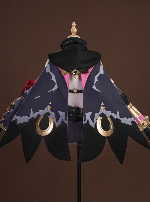 Game Genshin Impact Jahoda Halloween Cosplay Costume Set Without Right Sleeve Armor