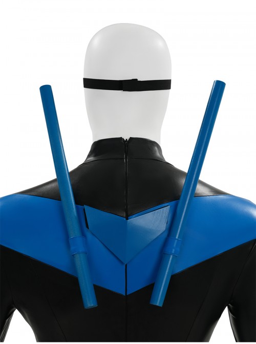 Anime Comics Nightwing Muscle-Free Version Battle Suit Halloween Cosplay Costume Set Without Boots