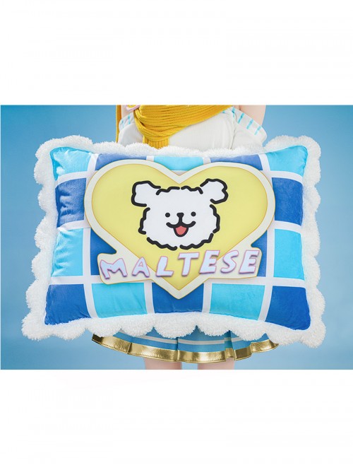 Game Honor Of Kings Xiao Qiao x Line Puppy Collaboration Halloween Cosplay Accessories Blue Pillowcase No Pillow Insert