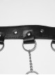 Black Artificial Leather Sexy Hollow-Out Design Hot-Girl Aesthetic Punk Style Choker Chest Chain