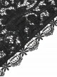 Black Hollow Out Flowers Knitting Lace Tassel Elegant Gothic Style Shawl