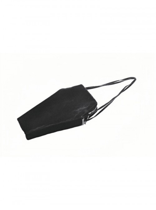 Black Velvet Mystery Horn Embroidery Coffin-Shaped Gothic Style Bag