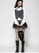 Black Velvet Mystery Horn Embroidery Coffin-Shaped Gothic Style Bag