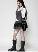 Black Velvet Mystery Horn Embroidery Coffin-Shaped Gothic Style Bag