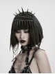 Black Chain Individual Thorn Spike Rivet Punk Style Crown