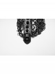 Black Chain Individual Thorn Spike Rivet Punk Style Crown