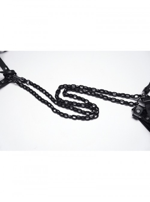 Black Chain Individual Thorn Spike Rivet Punk Style Crown