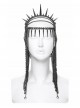 Black Chain Individual Thorn Spike Rivet Punk Style Crown