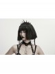 Black Chain Individual Thorn Spike Rivet Punk Style Crown