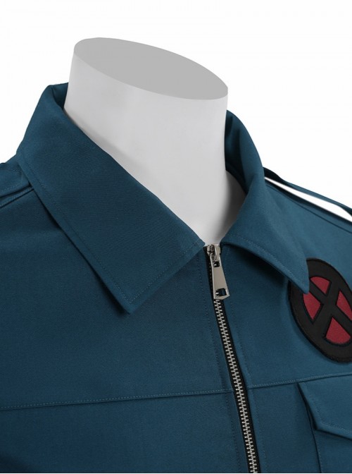 Movie Avengers Doomsday Professor X Halloween Cosplay Costume Peacock Green Jacket