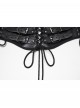 Black Artificial Leather Side Drawstrings Multi-Leather Straps Dark Knight Vibe Metal Punk Men Corset