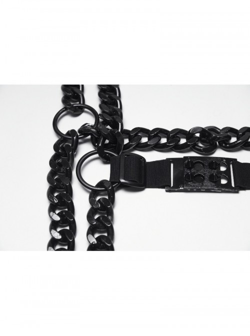 Black Metal Thick Chains Rugged Charm Punk Men Harness