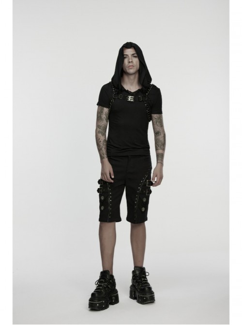 Black Metal Thick Chains Rugged Charm Punk Men Harness