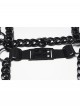 Black Metal Thick Chains Rugged Charm Punk Men Harness