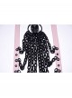 Black Skull Drooping Chains Pink Bat Bow Straps Rebellious Punk Chest Chain