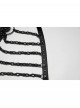 Black Bat Bow Straps Skull Drooping Chains Rebellious Punk Chest Chain