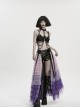 Black Bat Bow Straps Skull Drooping Chains Rebellious Punk Chest Chain
