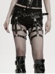 Black Versatile Style Artificial Leather Metal Rebellion Skulls Rivets Punk Leg Harness