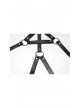 Black Versatile Style Artificial Leather Metal Rebellion Skulls Rivets Punk Leg Harness