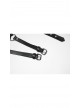 Black Versatile Style Artificial Leather Metal Rebellion Skulls Rivets Punk Leg Harness