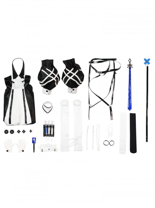 Game Arknights Whisperain Original Outfit Halloween Cosplay Costume Set