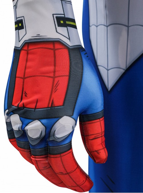 Game Marvel Tokon Fighting Souls Spider-Man Bodysuit Halloween Cosplay Costume Set