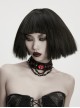 Black Red Demon's Eye Spikes Rivets Chain Punk Choker