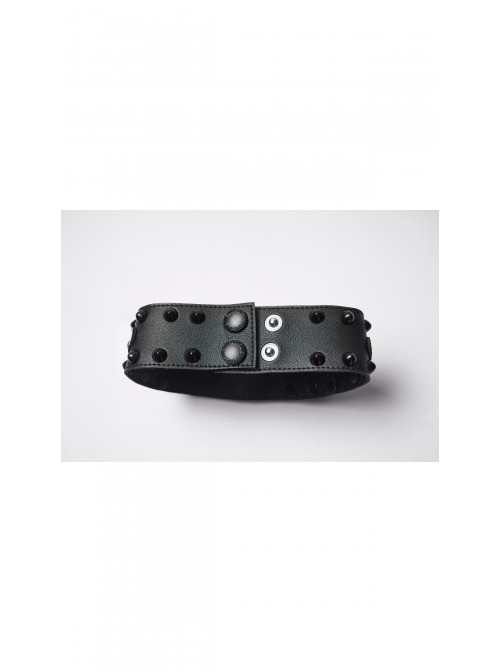 Black Red Demon's Eye Spikes Rivets Chain Punk Choker