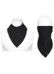 Black Tattered Knitted Wasteland Rivets Decoration Punk Men Bandana