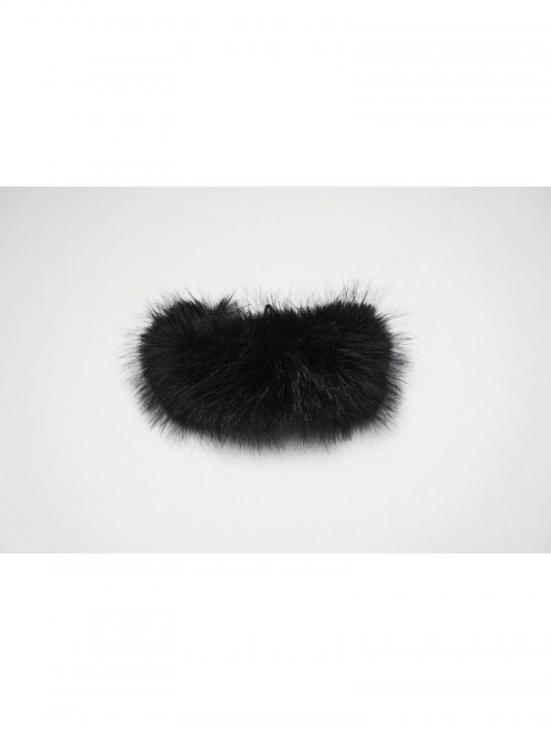 Black Mesh Elegance Detachable Fluffy Cuffs Dark Demon Fingers Gothic Long Gloves
