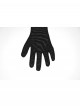 Black Mesh Elegance Detachable Fluffy Cuffs Dark Demon Fingers Gothic Long Gloves