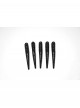 Black Mesh Elegance Detachable Fluffy Cuffs Dark Demon Fingers Gothic Long Gloves