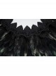 Black Lace Neck Gorgeous Feather Nobility Gothic Reversible Shawl