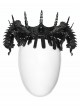 Black 3D-Printed Noble Coiling Dragon Unique Crystal Columns Gothic Men's Crown