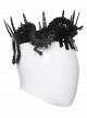 Black 3D-Printed Noble Coiling Dragon Unique Crystal Columns Gothic Men's Crown