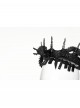 Black 3D-Printed Noble Coiling Dragon Unique Crystal Columns Gothic Men's Crown