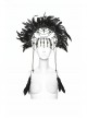 Black Goddess Halo Shaped Feather Skull Tassel Holy Hanging Chains Gothic Hair Hoop