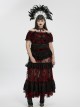 Black Goddess Halo Shaped Feather Skull Tassel Holy Hanging Chains Gothic Hair Hoop