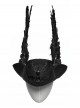 Black Woolen Dark Angel Gemstone Tassel Pendant Detachable Wings Gothic Formal Hat
