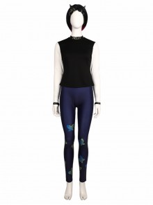 Game Valorant Clove Halloween Cosplay Costume White Sleeves Black Innerwear