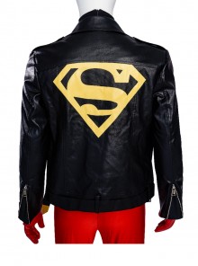 Superboy Conner Kent Halloween Cosplay Costume Black Jacket