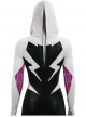 Anime Spider-Man Across the Spider-Verse Gwen Stacy Color Blocking Upgrade Version Halloween Cosplay Costume Set Without Shoes