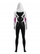Anime Spider-Man Across the Spider-Verse Gwen Stacy Color Blocking Upgrade Version Halloween Cosplay Costume Set Without Shoes