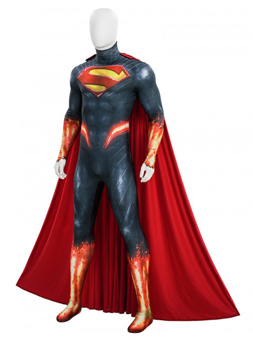 Anime Comics Absolute Superman Clark Kent Bodysuit Halloween Cosplay Costume Set