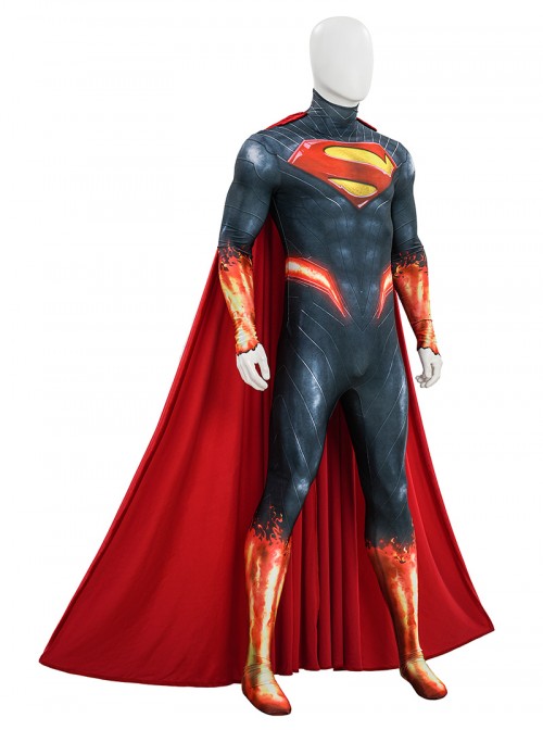 Anime Comics Absolute Superman Clark Kent Bodysuit Halloween Cosplay Costume Set