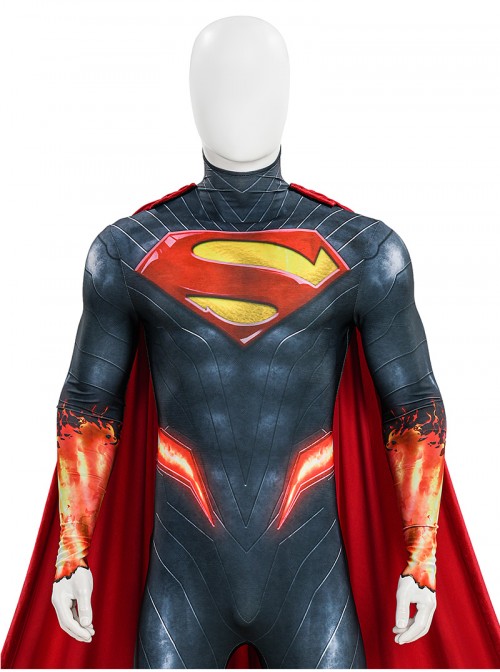 Anime Comics Absolute Superman Clark Kent Bodysuit Halloween Cosplay Costume Set
