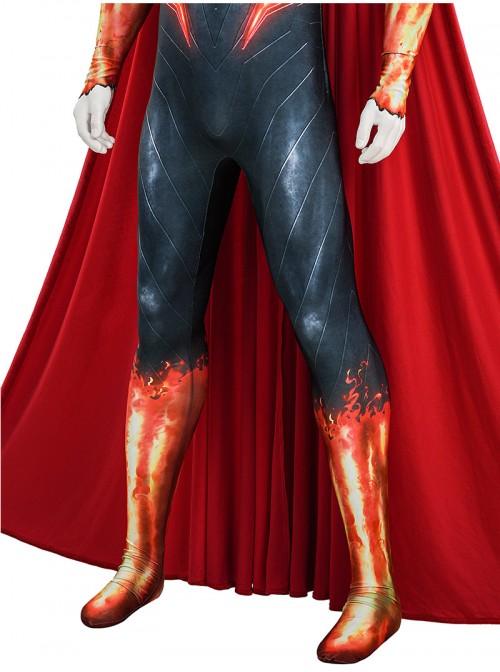 Anime Comics Absolute Superman Clark Kent Bodysuit Halloween Cosplay Costume Set